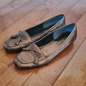 Enzo Angiolini Metallic Bronze Loafers Size 11